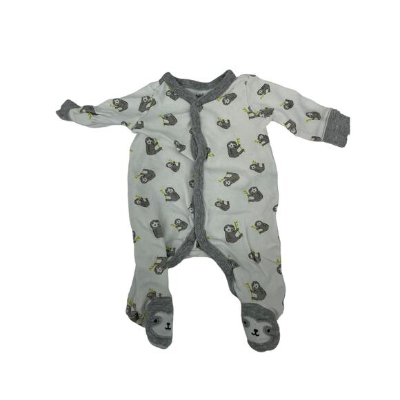 Carter's Cloud Island Bundle Lot of 3 Footed One Piece Pajamas Newborn Baby - Picture 4 of 10